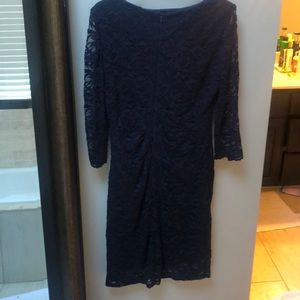 A Pea in the Pod navy lace maternity dress size M